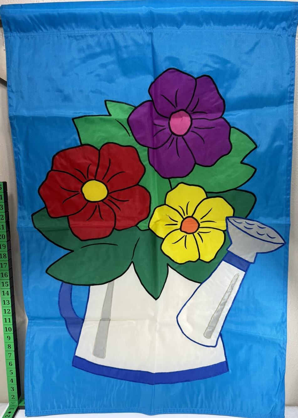 Watering Can Decorative Flag Banner Spring Flowers Indoor Outdoor 28 x 44